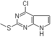 structure of CAS# 57564-94-0, 4-Chloro-2-methylsulfanyl-7H-pyrrolo[2,3-d]pyrimidine;4-Chloro-2-methylthiopyrrolo[2,3-d]pyrimidine; NSC 70903