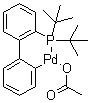 structure of CAS# 577971-19-8, 2-(2'-Di-tert-butylphosphine)biphenylpalladium(II) acetate
