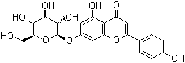 structure of CAS# 578-74-5, Apigenin 7-glucoside;Apigetrin; Cosmosiin; 7-(beta-D-Glucopyranosyloxy)-5-hydroxy-2-(4-hydroxyphenyl)-4H-1-benzopyran-4-one