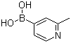 structure of CAS# 579476-63-4, 2-Methylpyridine-4-boronic acid;(2-Methylpyridin-4-yl)boronic acid; 2-Picoline-4-boronic acid