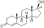 structure of CAS# 58-18-4, 17-Methyltestosterone;17beta-Hydroxy-17alpha-methylandrost-4-en-3-one