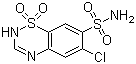 structure of CAS# 58-94-6, Chlorothiazide;6-Chloro-2H-1,2,4-benzothiadiazine-7-sulfonamide 1,1-dioxide; 6-Chloro-7-sulfamoyl-2H-1,2,4-benzothiadiazine 1,1-dioxide