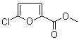 structure of CAS# 58235-81-7, 5-Chloro-2-furancarboxylic acid methyl ester;Methyl 5-chloro-2-furoate