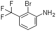 结构式 CAS# 58458-10-9, 3-氨基-2-溴三氟甲苯; 2-溴-3-(三氟甲基)苯胺