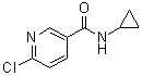 结构式 CAS# 585544-22-5, 6-氯-N-环丙基烟酰胺
