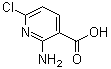 结构式 CAS# 58584-92-2, 2-氨基-6-氯烟酸