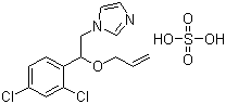 structure of CAS# 58594-72-2, Imazalil sulfate;1-[2-(allyloxy)ethyl-2-(2,4-dichlorophenyl)]-1H-imidazolium hydrogen sulphate (1:1)