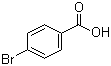 结构式 CAS# 586-76-5, 4-溴苯甲酸; 对溴苯甲酸