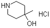 结构式 CAS# 586375-35-1, 4-甲基哌啶-4-醇单盐酸盐