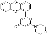 structure of CAS# 587871-26-9, KU-55933;2-Morpholin-4-yl-6-thianthren-1-ylpyran-4-one