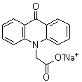 结构式 CAS# 58880-43-6, 9-氧代-10-吖啶乙酸钠