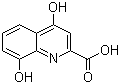 structure of CAS# 59-00-7, 4,8-Dihydroxyquinoline-2-carboxylic acid;Xanthurenic acid; 4,8-Dihydroxyquinaldic acid