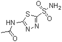 结构式 CAS# 59-66-5, 乙酰唑胺; N-[5-(氨磺酰基)-1,3,4-噻二唑-2-基]乙酰胺