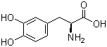 结构式 CAS# 59-92-7, 左旋多巴; 3-羟基-L-酪氨酸