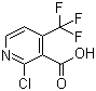 structure of CAS# 590371-81-6, 2-Chloro-4-(trifluoromethyl)nicotinic acid;2-Chloro-4-(trifluoromethyl)pyridine-3-carboxylic acid