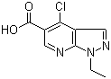 结构式 CAS# 59060-16-1, 4-氯-1-乙基-1H-吡唑并[3,4-b]吡啶-5-羧酸