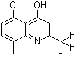 结构式 CAS# 59108-09-7, 5-氯-8-甲基-4-羟基-2-(三氟甲基)喹啉