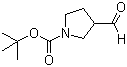 结构式 CAS# 59379-02-1, 1-Boc-3-吡咯烷甲醛; 3-醛基吡咯烷-1-甲酸叔丁酯
