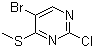 结构式 CAS# 59549-51-8, 5-溴-2-氯-4-(甲硫基)嘧啶