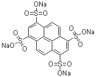 结构式 CAS# 59572-10-0, 1,3,6,8-芘四磺酸四钠盐
