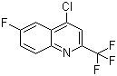 结构式 CAS# 59611-55-1, 4-氯-6-氟-2-(三氟甲基)喹啉