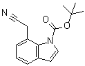结构式 CAS# 597544-18-8, 7-(氰基甲基)-1H-吲哚-1-羧酸叔丁酯