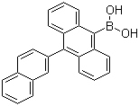 structure of CAS# 597554-03-5, 10-(2-Naphthyl)anthracene-9-boronic acid;10-(Naphthalen-2-yl)anthracene-9-boronic acid; (9-(Naphthyl-2-yl)anthracene-10-yl)boronic acid