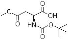 结构式 CAS# 59768-74-0, Boc-L-天冬氨酸 4-甲酯; 叔丁氧羰基-L-天冬氨酸 4-甲酯