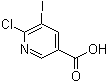 结构式 CAS# 59782-87-5, 6-氯-5-碘-3-吡啶甲酸
