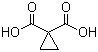 structure of CAS# 598-10-7, 1,1-Cyclopropanedicarboxylic acid;Cyclopropane-1,1-dicarboxylic acid
