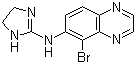 structure of CAS# 59803-98-4, Brimonidine;5-Bromo-6-(imidazolin-2-ylamino)quinoxaline; 5-Bromo-N-(4,5-dihydro-1H-imidazol-2-yl)quinoxalin-6-amine