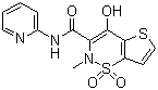 structure of CAS# 59804-37-4, Tenoxicam;4-Hydroxy-2-methyl-N-2-pyridinyl-2H-thieno(2,3-e)-1,2-thiazine-3-carboxamide 1,1-dioxide; Mobiflex; Tilcotil