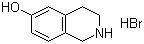 结构式 CAS# 59839-23-5, 6-羟基-1,2,3,4-四氢异喹啉氢溴酸盐