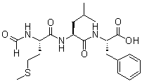 structure of CAS# 59880-97-6, N-Formyl-L-methionyl-L-leucyl-L-phenylalanine;N-Formyl-Met-Leu-Phe-OH; NSC 350593