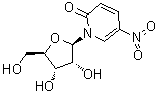 结构式 CAS# 59892-36-3, 5-硝基-1-beta-D-呋喃核糖基-2(1H)-吡啶酮