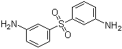 structure of CAS# 599-61-1, 3,3'-Sulfonyldianiline;3-Aminophenyl sulfone; 3,3'-Diamino diphenylsulfone; Bis(3-aminophenyl) sulfone