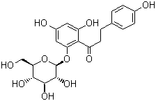 结构式 CAS# 60-81-1, 根皮苷; 根皮甙; 1-(2-(beta-D-吡喃葡萄糖氧基)-4,6-二羟基苯基)-3-(4-羟基苯基)-丙酮