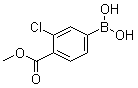 structure of CAS# 603122-82-3, [3-Chloro-4-(methoxycarbonyl)phenyl]boronic acid;(4-(Methoxycarbonyl)-3-chlorophenyl)boronic acid