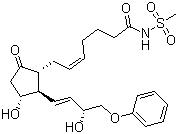 structure of CAS# 60325-46-4, Sulprostone;(Z)-7-[(1R,2R,3R)-3-Hydroxy-2-[(E,3R)-3-hydroxy-4-(phenoxy)but-1-enyl]-5-oxocyclopentyl]-N-methylsulfonylhept-5-enamide