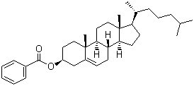 结构式 CAS# 604-32-0, 胆固醇苯甲酸酯; 胆固醇安息香酸酯