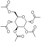 structure of CAS# 604-68-2, alpha-D-Glucose pentaacetate;1,2,3,4,6-Penta-O-acetyl-alpha-D-glucopyranose