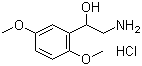 structure of CAS# 60407-53-6, alpha-(Aminomethyl)-2,5-dimethoxybenzyl alcohol hydrochloride;alpha-(Aminomethyl)-2,5-dimethoxybenzenemethanol hydrochloride