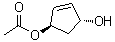 结构式 CAS# 60410-17-5, (1R-反式)-4-环戊烯-1,3-二醇单乙酸酯