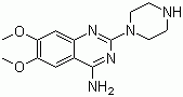 structure of CAS# 60547-97-9, 2-Piperazine-4-amino-6,7-dimethoxyquinazoline ;6,7-Dimethoxy-2-(1-piperazinyl)-4-quinazolinamine