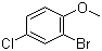 结构式 CAS# 60633-25-2, 2-溴-4-氯苯甲醚