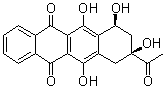 structure of CAS# 60660-75-5, (7S,9S)-9-Acetyl-7,8,9,10-tetrahydro-6,7,9,11-tetrahydroxy-5,12-naphthacenedione;(+)-Idarubicinone; 4-Demethoxydaunomycinone; Idarubicin aglycone; Idarubicinone