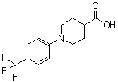 structure of CAS# 607354-69-8, 1-[4-(Trifluoromethyl)phenyl]-4-piperidinecarboxylic acid