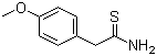 结构式 CAS# 60759-02-6, 2-(4-甲氧基苯基)硫代乙酰胺