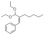 结构式 CAS# 60763-41-9, [2-(二乙氧基甲基)-1-庚烯-1-基]苯