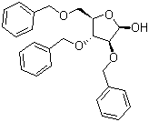 2,3,5-Tri-O-benzyl-beta-D-arabinofuranose molecular structure (CAS 60933-68-8)